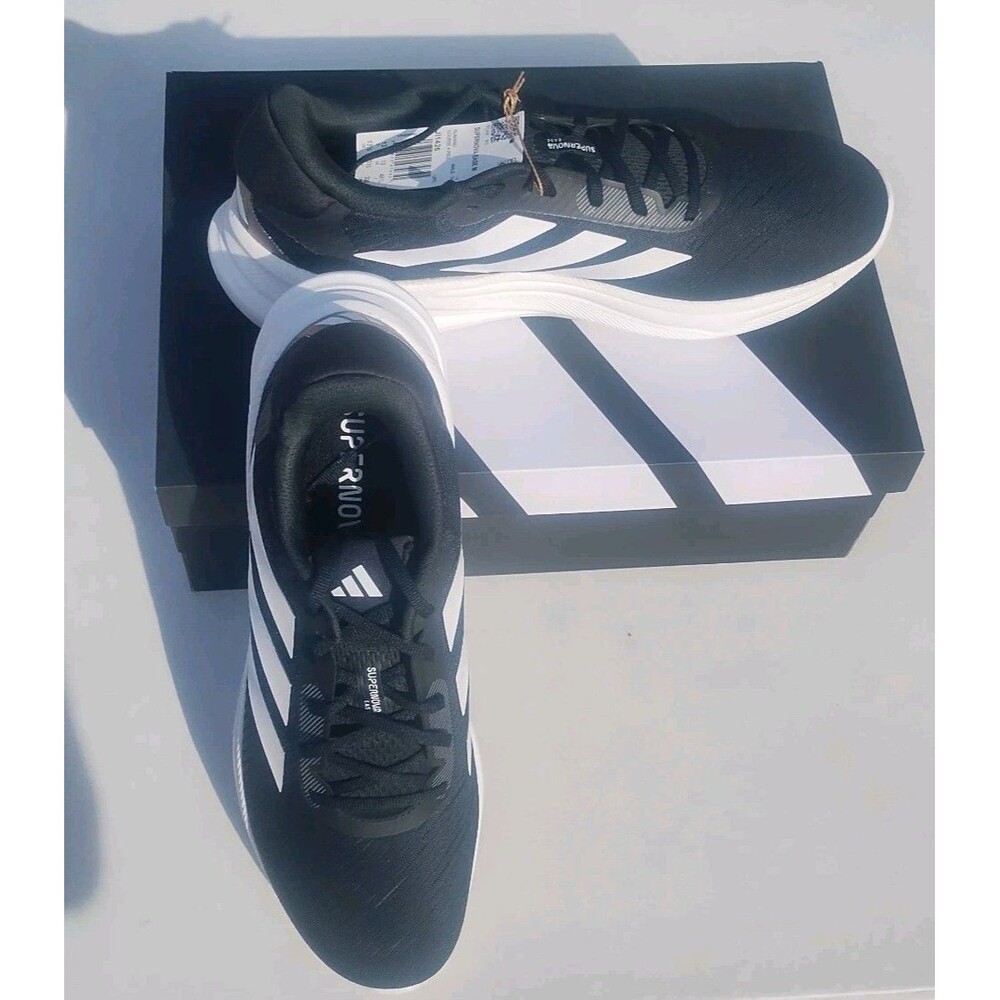 Adidas Men Supernova Ease Shoes Black/Cloud White/Charcoal JI1426 Sz 13 1/2 NIB